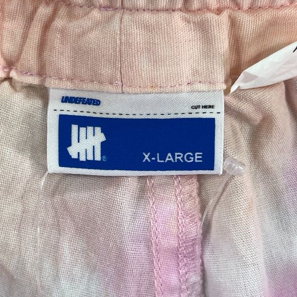 Undefeated Shorts Mens XL Pink Tie Dye Summer Elastic Waist Summer Wear - Picture 5 of 11